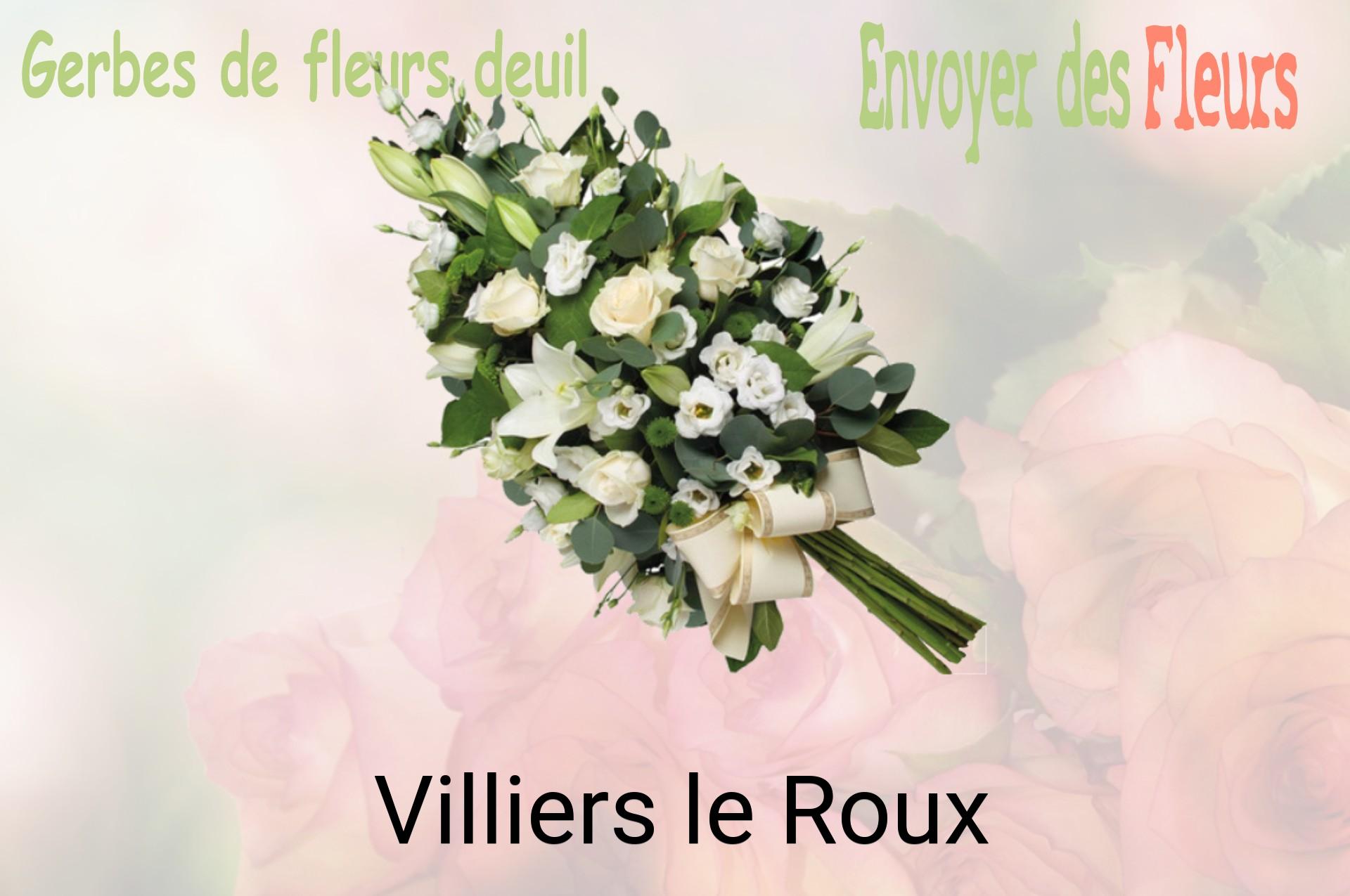 Gerbe de fleurs de deuil livrée à Villiers-le-Roux